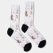 Chaussette Aquarelle Animaux forestiers (Droite)