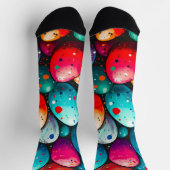 Chaussette Aquarelle Arc-en-ciel Oeufs de Pâques (Haut)