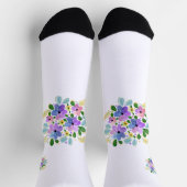 Chaussette Aquarelle colorée Floral (Haut)