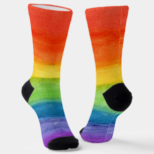 Chaussette Aquarelle Couleurs Vives Mignonnes