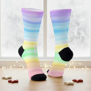 Chaussette Aquarelle de Pâques Nom de l'Arrière - plan person