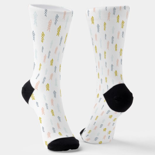 Chaussette Aquarelle douce Chevron Motif (Angulaire)