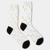 Chaussette Aquarelle douce Chevron Motif (Droite)