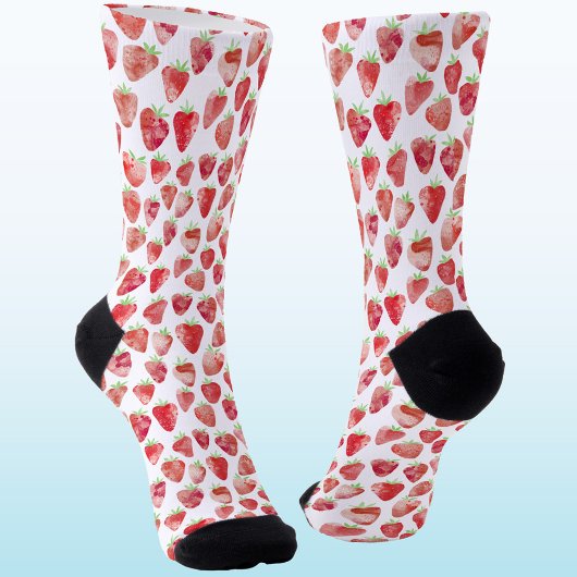 Chaussette Aquarelle fraise