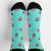 Chaussette Aquarelle fraise mûre printemps Nom été (Haut)