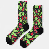 Chaussette Aquarelle Holly et Berries (Gauche)