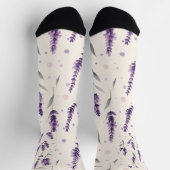 Chaussette Aquarelle lavande et conception de points (Haut)