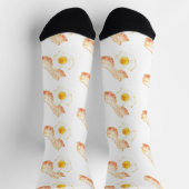 Chaussette Aquarelle Lover pour le petit-déjeuner de bacon et (Haut)