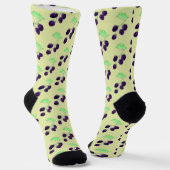 Chaussette Aquarelle Mûre Noire Botanique (Angulaire)