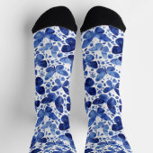 Chaussette Aquarelle papillon bleu (Haut)