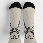 Chaussette Araignée - Bone White et Bat Black (Haut)
