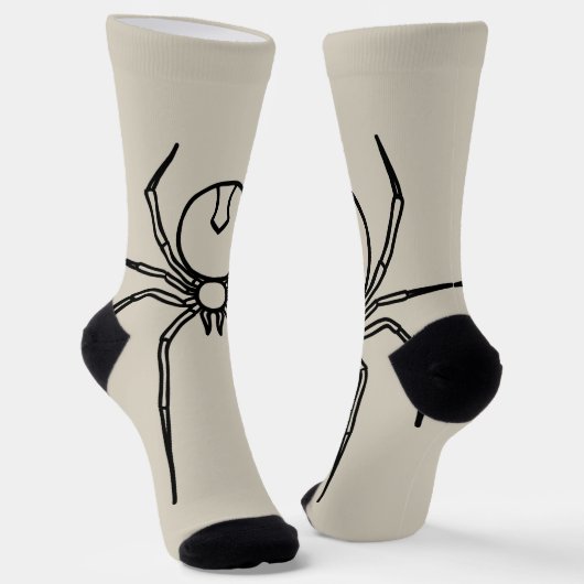 Chaussette Araignée - Bone White et Bat Black (Angulaire)