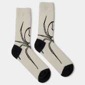 Chaussette Araignée - Bone White et Bat Black (Droite)
