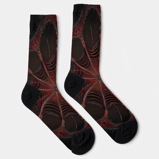 Chaussette Araignée de Redback Fractal Art, (Droite)