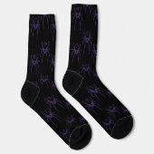 Chaussette Araignée en violet et noir (Droite)