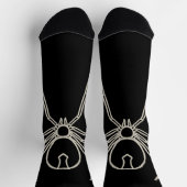 Chaussette Araignée - Noir de chauve-souris et Blanc d'os (Haut)
