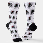 Chaussette Araignée noire dans une toile (Angulaire)