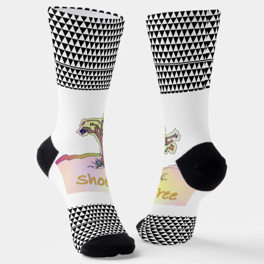 Chaussette Arbre à chaussures + Chaussettes de Geo Blanc Noir (Angulaire)