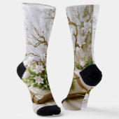 Chaussette Arbre à fleurs qui pousse à partir d'un livre (Angulaire)