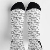 Chaussette Arbre de Noël en noir et blanc (Haut)