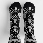 Chaussette Arbre de Noël rose personnalisé (Haut)