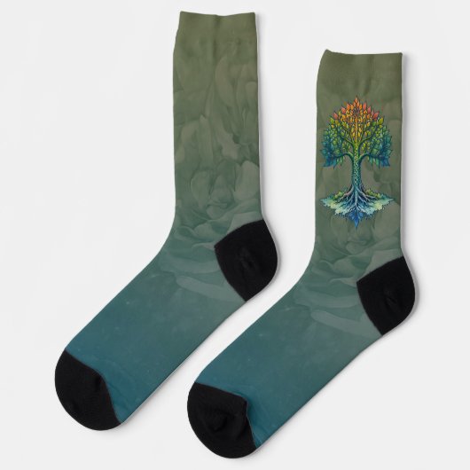 Chaussette Arbre de Vie Aube Changeante (Gauche)