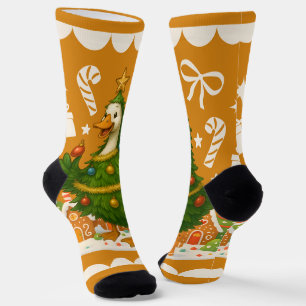 Chaussette Arbre d'oies de Noël Vacances amusantes