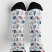 Chaussette Arbres de Noël et maisons motif (Haut)