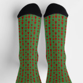 Chaussette Arbres de Noël Motif rouge et vert (Haut)