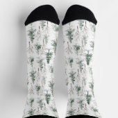 Chaussette Arbres d'hiver de Noël motif (Haut)