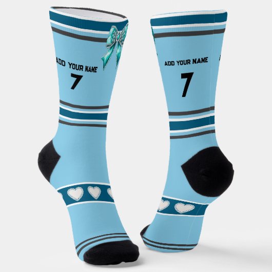 Chaussette Arc Bleu Ciel - Chaussettes Numéro Nom (Angulaire)