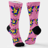 Chaussette Arc-en-ciel Abeille Thunder_Cove (Angulaire)