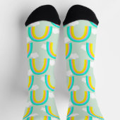 Chaussette Arc-en-ciel avec Nuage Bleu (Haut)