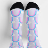 Chaussette Arc-en-ciel avec nuage lilas clair (Haut)