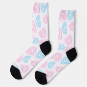 Chaussette Arc-en-ciel : Chaussettes d'équipage Trans Pride (Gauche)