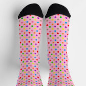 Chaussette Arc-en-ciel Coloré Points Pink  (Haut)