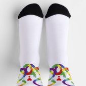 Chaussette Arc-en-ciel, mains colorées. Chaussettes d'équipag (Haut)