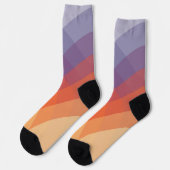 Chaussette Arches pastel violettes, orange et bleues (Gauche)