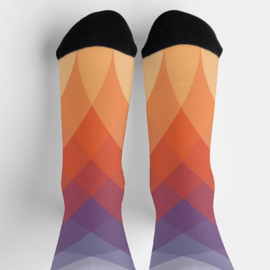 Chaussette Arches pastel violettes, orange et bleues (Haut)