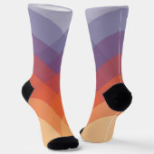 Chaussette Arches pastel violettes, orange et bleues (Angulaire)