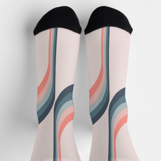 Chaussette Arcs colorés de style rétro (Haut)