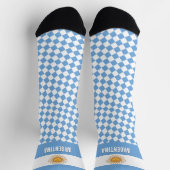 Chaussette Argentine Chaussettes, drapeau argentin mode / spo (Haut)