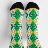 Chaussette Argyle Vert Et Jaune  (Haut)