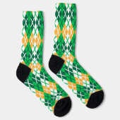 Chaussette Argyle Vert Et Jaune  (Droite)