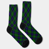 Chaussette Armstrong tartan bleu et vert plaid (Droite)