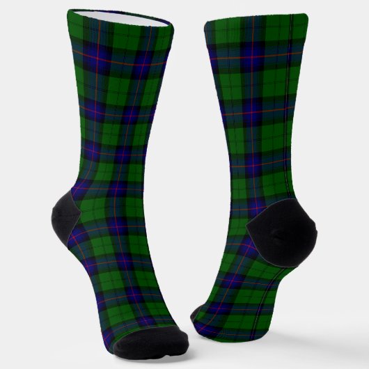Chaussette Armstrong tartan bleu et vert plaid (Angulaire)