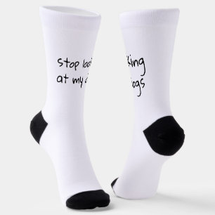 Chaussette Arrête de regarder mes chiens Chaussettes drôles