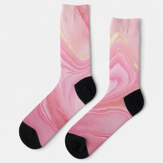 Chaussette Arrière - plan en marbre rose (Gauche)