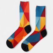 Chaussette Arrière - plan triangles colorés (Gauche)