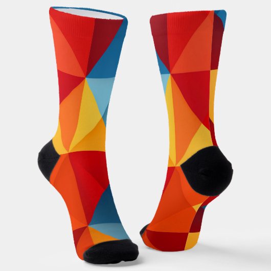 Chaussette Arrière - plan triangles colorés (Angulaire)